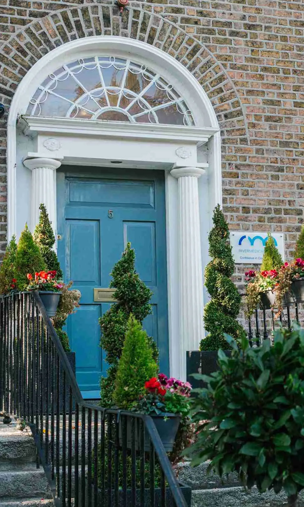 River Medical Homepage landing illustration of a woman