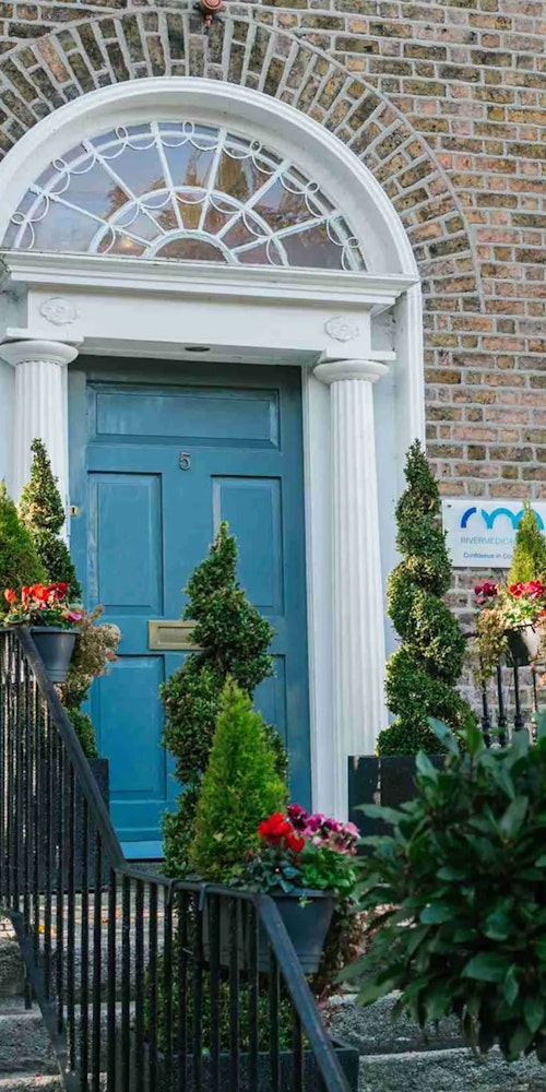 River Medical Homepage landing illustration of a woman